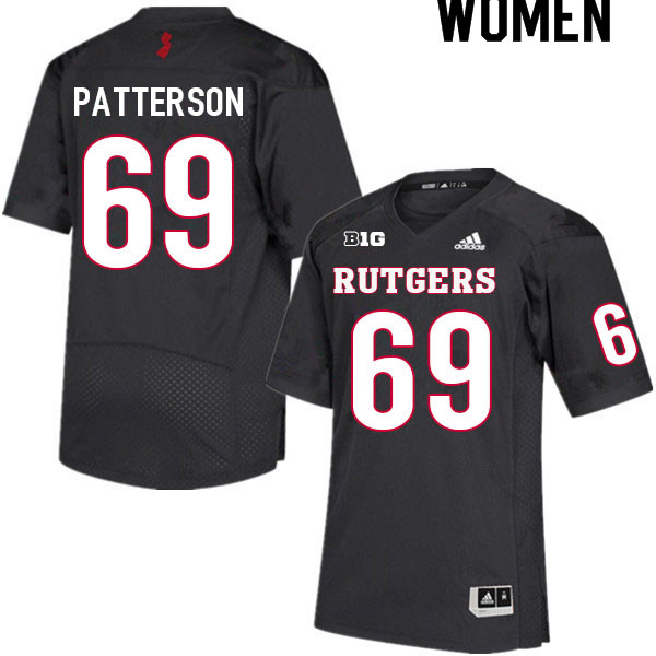 Women #69 Caleb Patterson Rutgers Scarlet Knights College Football Jerseys Sale-Black